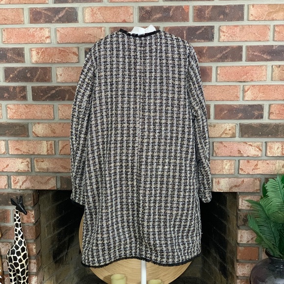 H&M Open Front Tweed Fringe Coat - Picture 3 of 5